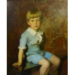 Harrington Mann (Scottish 1864-1937) "Portrait of a Boy" Oil on Canvas, signed and dated 1923 to
