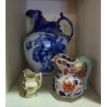A Quantity of Victorian and Later Pottery, To include a toilet jug by Doulton, plates etc, (8)