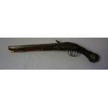 Thomas Perkes, 18th century, A Flintlock Pistol, Having an ivory mounted ramrod, silver mounts,