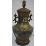 An Oriental Cloisonne Vase, In the style of Chinese revival, circa 19th century, converted to a