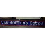 An Enamel Advertising Sign for Van Houten,s Cocoa, circa early 20th century, 10cm high, 96cm wide,