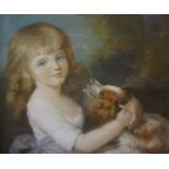 John Russell R.A "Mary Bushby" Pastel, Daughter of John, 69cm x 57cm, In a gilt frame, with