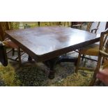 A Mahogany Breakfast Table, circa early 19th century, Having a square shaped top, with canted