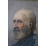 D C Hopton (British 19th century) "Portrait of an Elderly Man" Oil on Canvas, signed and dated