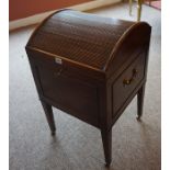 A Georgian Mahogany Wine Cooler, circa early 19th century, Having a hinged tambour top, enclosing