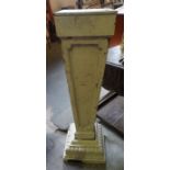 A Victorian Painted Pedestal, Raised on a carved base, 105cm high