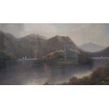 W.Collins (Scottish) "Loch Ness" and "Loch Maree" Pair of Oils on Board, circa early 20th century,