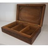 A Carved Burmese Cigarette Box, circa late 19th century, Having cedar lined compartments, 7cm