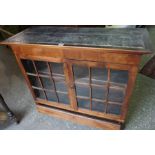 A Mahogany Cabinet Top, circa 19th century, Having two glazed doors, enclosing a shelved interior,