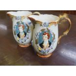 A Pair of Robert Burns Ceramic Jugs, Probably by Beswick, no 1045-2 stamped to underside of one jug,