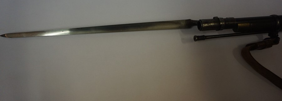 An 1864 Enfield Musket, The three band musket for Indian artillery, Having a fitted bayonet and - Image 5 of 18