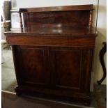 A Victorian Mahogany Chiffonier, Having a shelved superstructure, above a large drawer and two