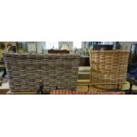 Two Wicker Laundry Baskets, 63cm x 101cm, and 66cm s 61cm, (2)