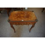 A French Louis XV Style Kingwood and Walnut Marquetry Card Table, circa late 19th century, Having