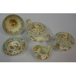 A Victorian Chinese Design Childs Tea Set by G.F.Bowers, To include tea pot, 17 pieces, with a