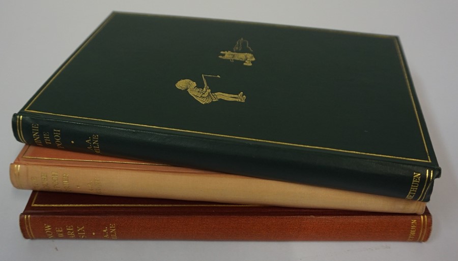 Three First Edition Books by A.A.Milne, Comprising of "Winnie The Pooh" having a dark green and gilt - Image 2 of 9