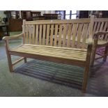 A New 4ft Teak Garden Bench, 93cm high, 130cm wide