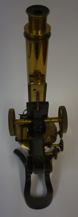 A Lacquered and Brass "Paragon" Binocular Microscope, By J.Swift & Son London, circa late 19th / - Image 4 of 13