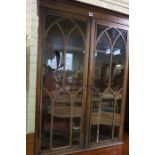 A Regency Mahogany Bookcase Top, circa early 19th century, Having two glazed astragal doors,