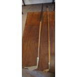 A Hickory Shafted Sunday Stick with Metal Head, circa early 20th century, 80cm long, also with the
