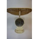 A Set of Vintage Trade Spring Balance Baby Scales by Salter, Having original basket top, stamped