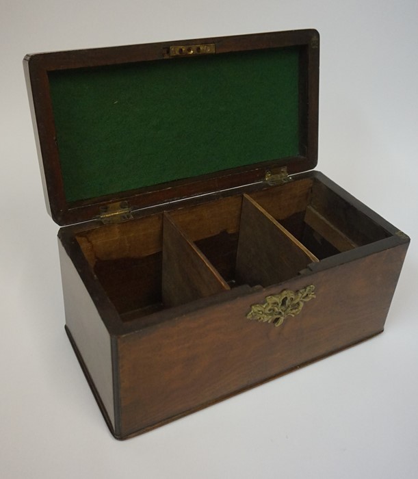 A Regency Rosewood Tea Caddy, circa early 19th century, Enclosing covers, wooden ring handles, - Image 3 of 10