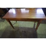 A Victorian Mahogany Fold Over Side Table, Formerly a section from a larger dining table, 77cm high,
