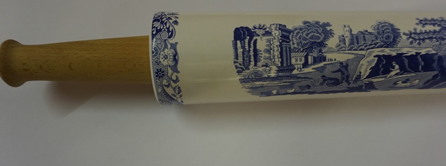 A Modern Spode Italian Design Baluster Vase, 27cm high, also with a similar Spode rolling pin, (2) - Image 2 of 6