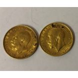 Two George V Gold Sovereigns, Dated 1911, 16 grams