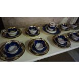 A Copeland Spode China Tea Set, Comprising of eleven cups, eleven side plates, twelve saucers,