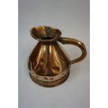 A Copper 1 Gallon Jug, circa 19th century, 25cm high