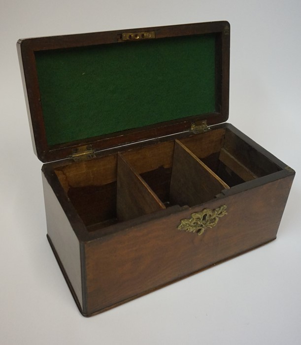 A Regency Rosewood Tea Caddy, circa early 19th century, Enclosing covers, wooden ring handles, - Image 7 of 10