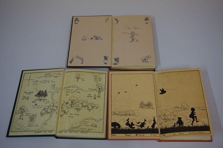 Three First Edition Books by A.A.Milne, Comprising of "Winnie The Pooh" having a dark green and gilt - Image 4 of 9