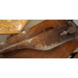 An Edwardian Leather Leg of Mutton Gun Case, Having brass fittings, 79cm long