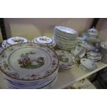 A Large Copeland Spode Chelsea Pattern Pottery Dinner Service, To include two tureens, serving
