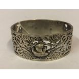 A Scottish Silver Celtic Design Buckle Bracelet, Hallmarks for Robert Allison Glasgow 1900,