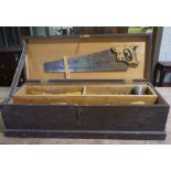 A Quantity of Vintage Tools in Tool Box, To include planes, spirit level etc