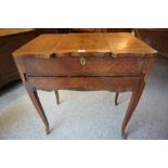 A French Marquetry Vanity Table, circa 19th century, Probably made from kingwood and walnut,