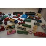 A Quantity of Dinky Toy Vehicles by Meccano, Also with a toy fort by Dinky Toys, approximately 50 in