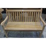 A Brand New Teak 4ft Garden Bench, 91cm high, 130cm wide