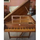 Eugene Arnold Dolmetsch (French 1858-1940) A Vintage Wing Shaped Spinet Harpischord, no 528, 54cm