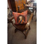 A Continental Stained Wood Dagobert Chair, circa early 20th century, Having mask decoration, 87cm