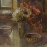 Salliann Putman (Born 1937) "Quiet Light" Watercolour, 25cm x 23.5cm, to verso having price label of