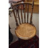 A Pair of Spindle Back Parlour / Smokers Chairs, circa late 19th / early 20th century, Having