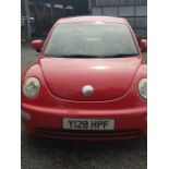 2001, VW Beetle, 2.0L Auto, red with beige cloth interior, sunroof, partial history, MOT Jan 20,