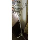 A French Style Painted Floor Lamp, converted to electricity, 137cm high