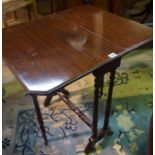 A Mahogany Sutherland Table, circa early 20th century, Raised on turned legs with castors, 68cm
