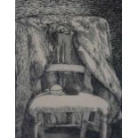 David Tindle RA (Born 1932) "Coat Hanging over Chair" Signed Limited Edition Print, signed in pencil