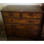 A Georgian Mahogany Chest of Drawers, circa early 19th century, Having two small drawers, above