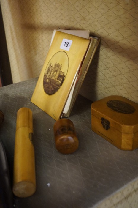 A Quantity of Mauchline and Treen Wares, To include books, boxes, scroll holder, beaker holders, - Image 3 of 4